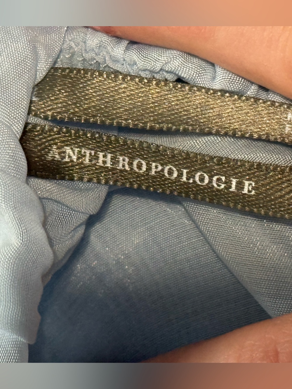 Anthropologie Pale Blue Sleeveless Bubble Top - Picture 6 of 6